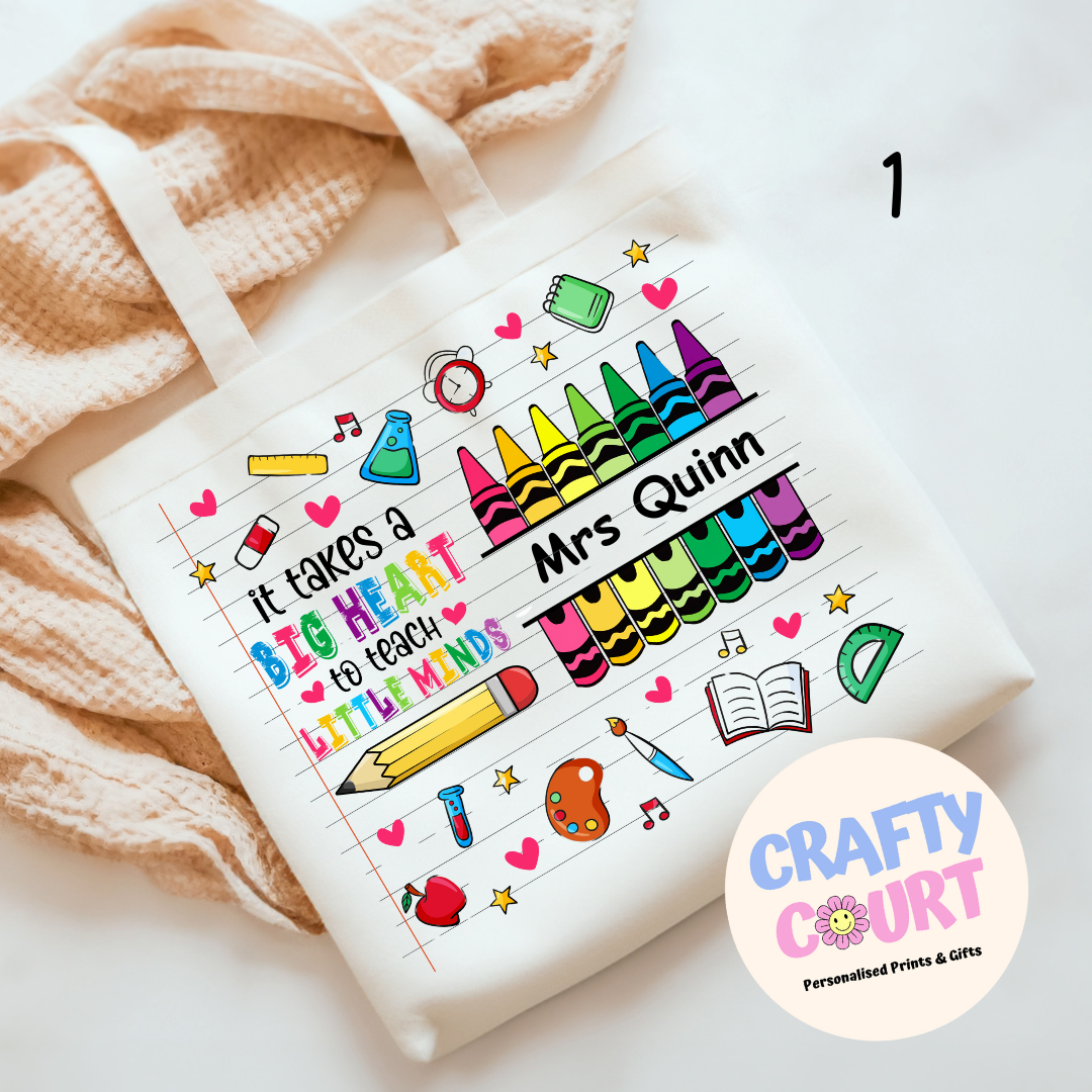 Personalised Teacher Tote Bag: 10 Styles