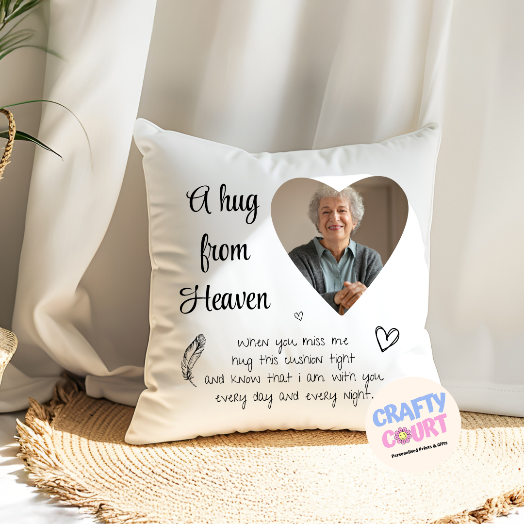 Personalised Memorial Cushion: A Hug From Heaven