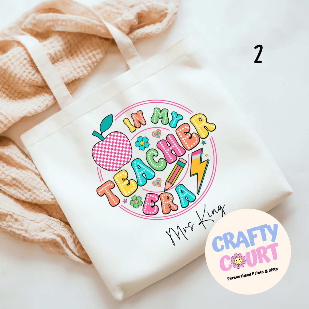 Personalised Teacher Tote Bag: 10 Styles