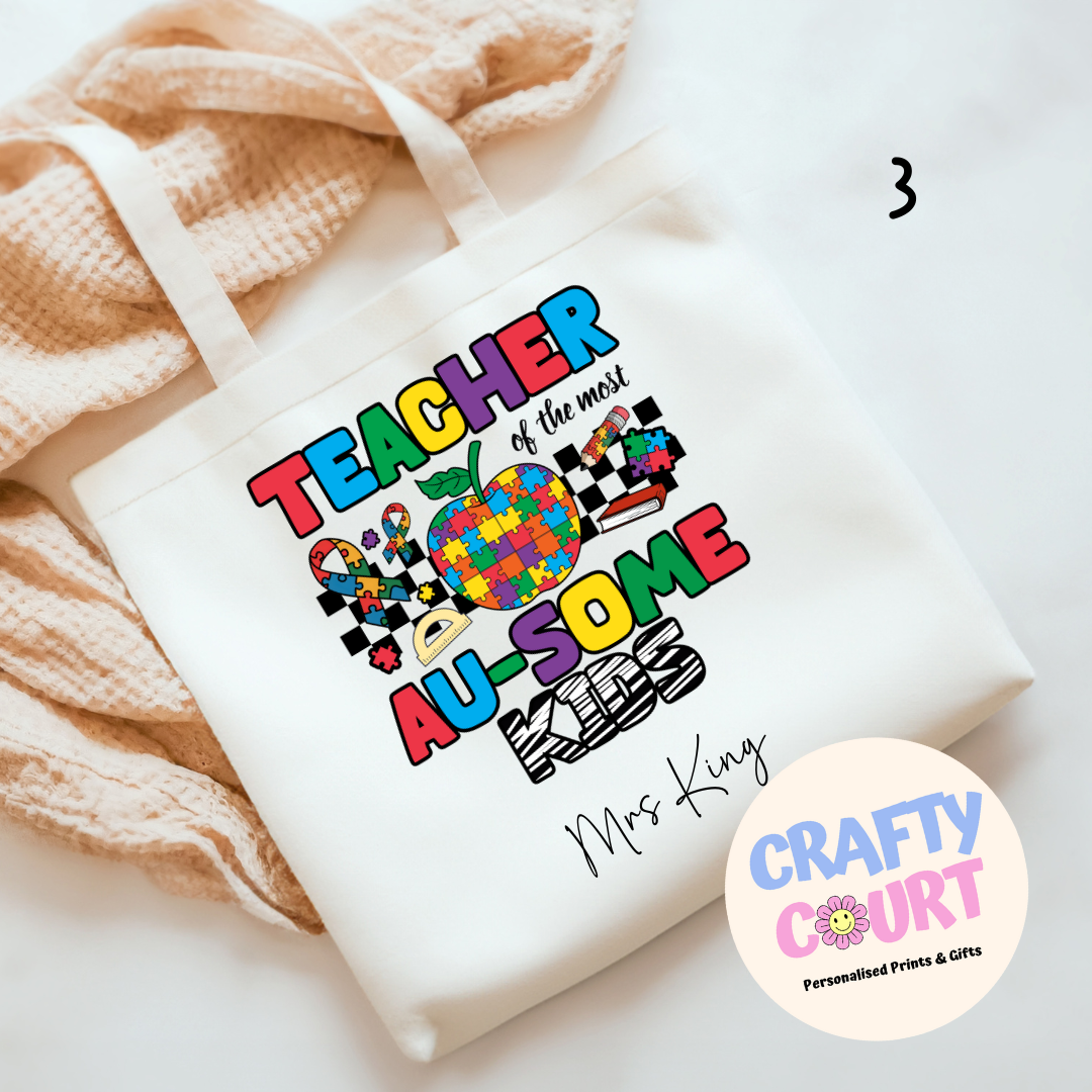 Personalised Teacher Tote Bag: 10 Styles