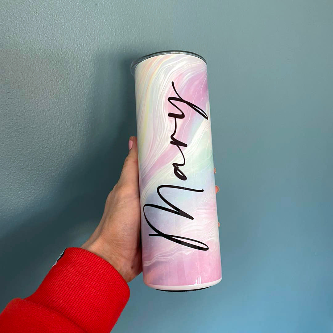 Personalised 20oz Steel Colour Splash Tumbler