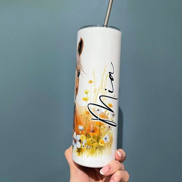 Personalised 20oz Steel Horse Tumbler