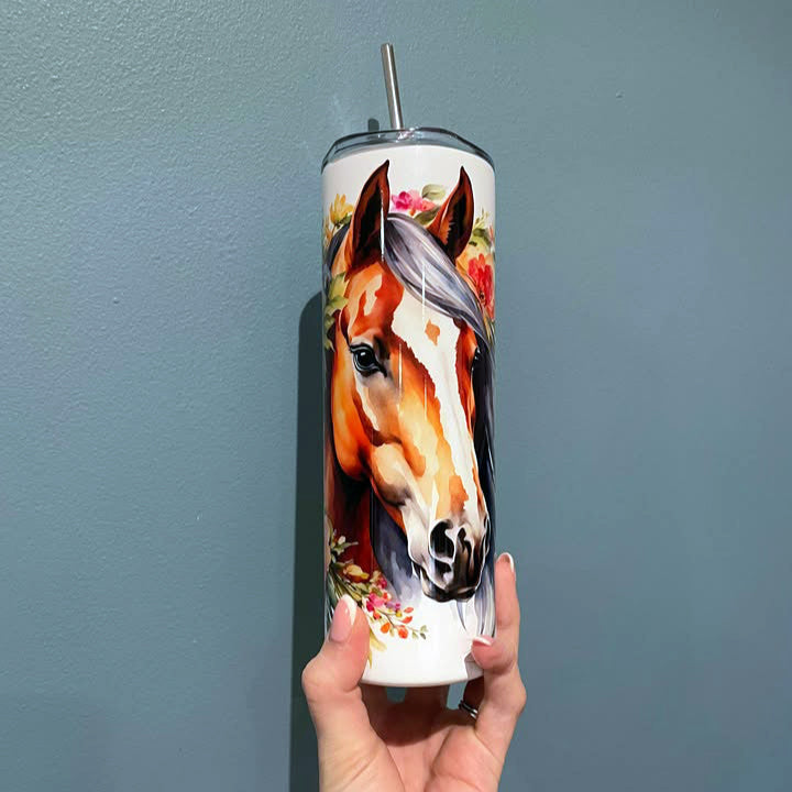 Personalised 20oz Steel Horse Tumbler 2