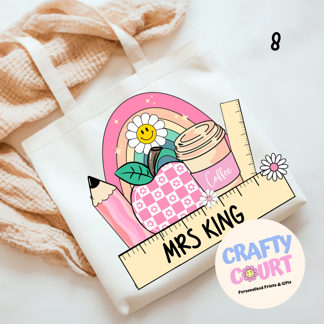 Personalised Teacher Tote Bag: 10 Styles