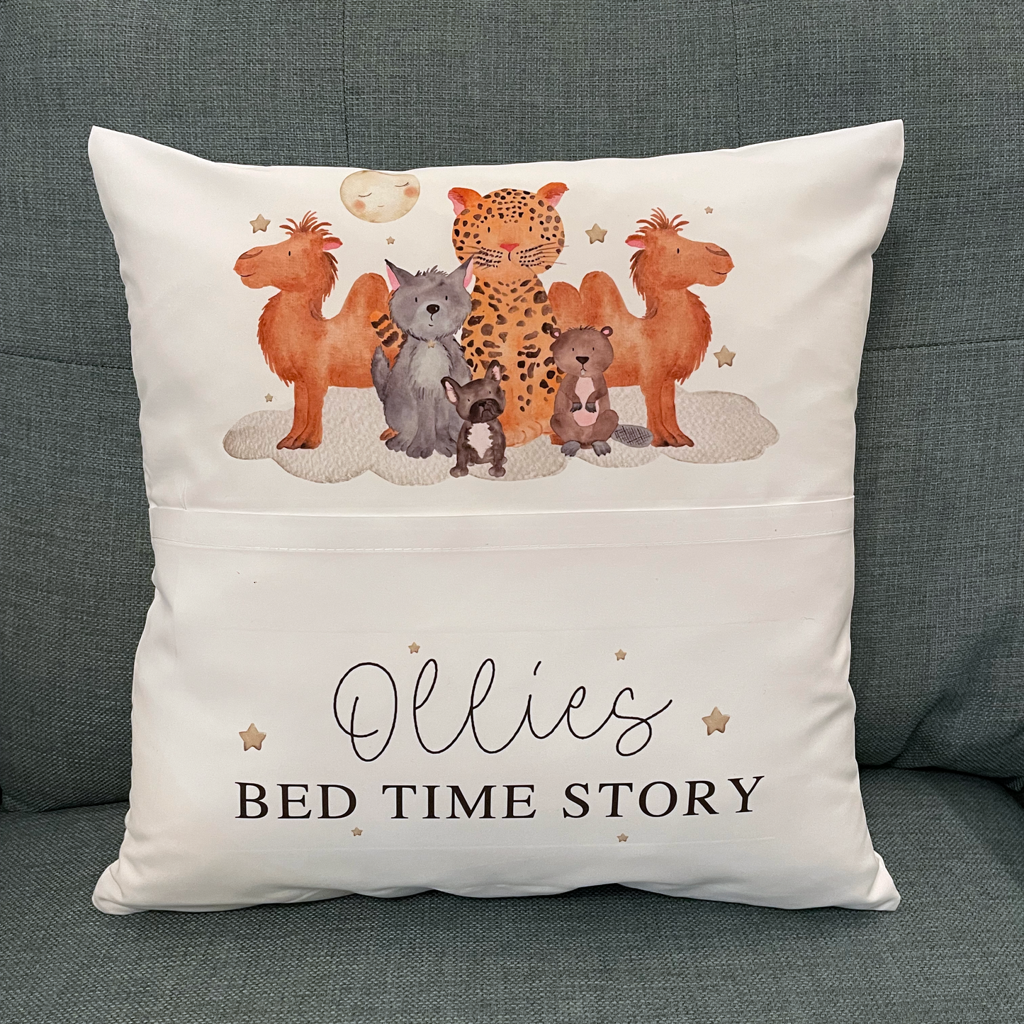 Personalised Bedtime Animal Story Cushion