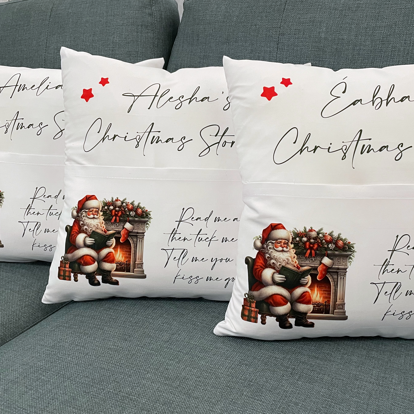 Personalised Christmas Story Cushions