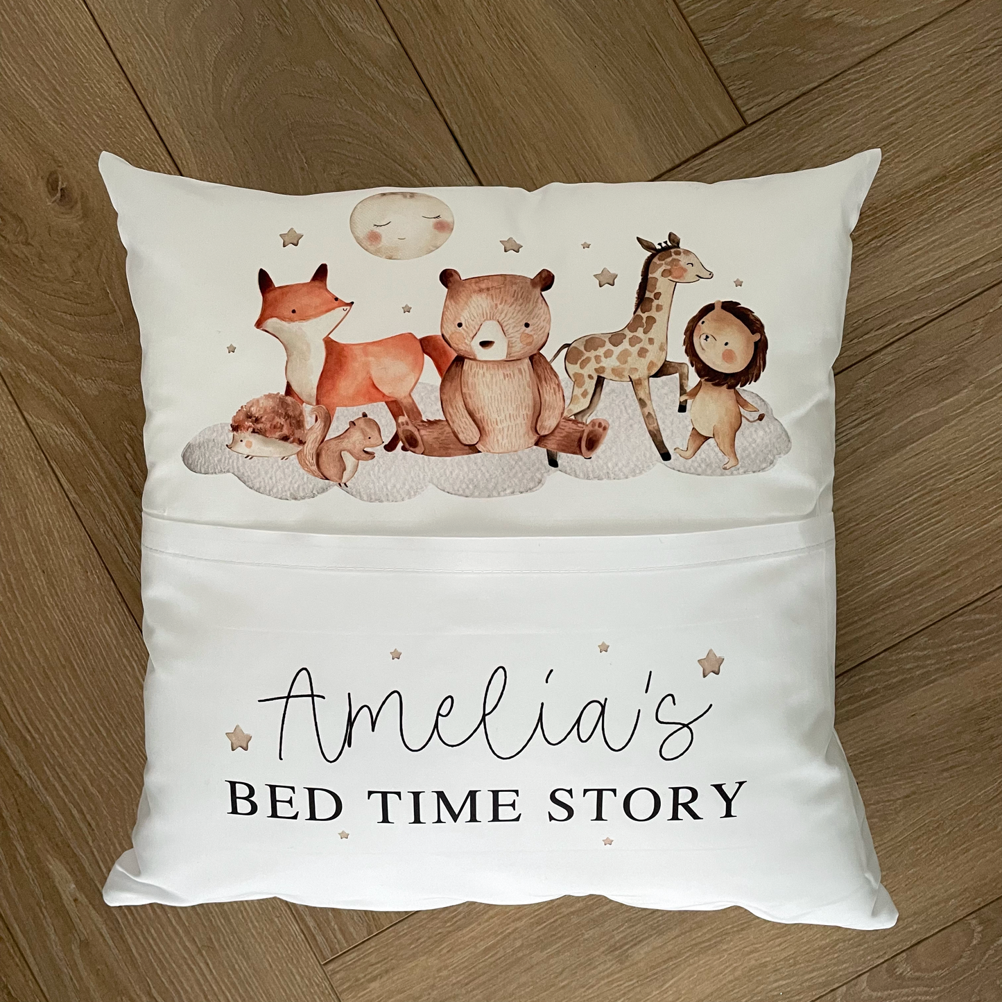 Personalised Bedtime Jungle Story Cushion