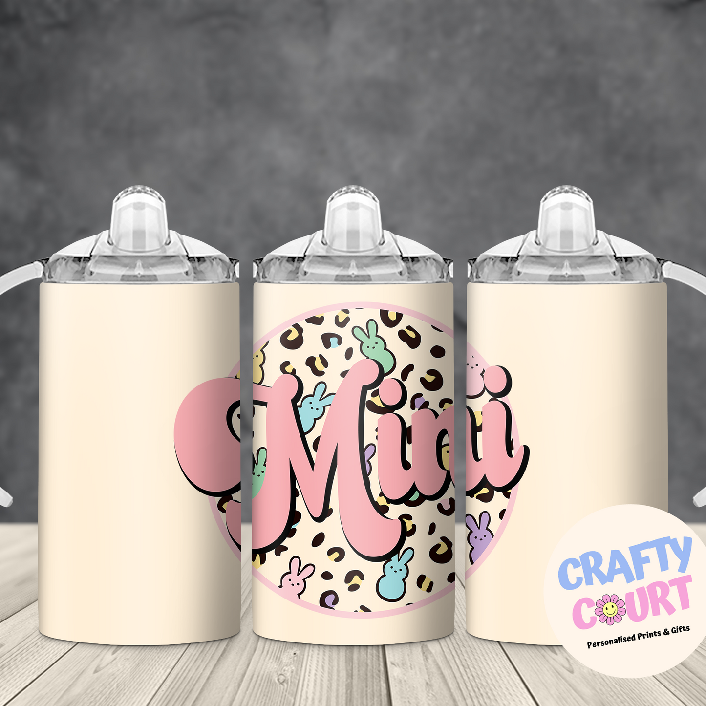 Steel Tumbler Set: Mama & Mini Retro Bunny