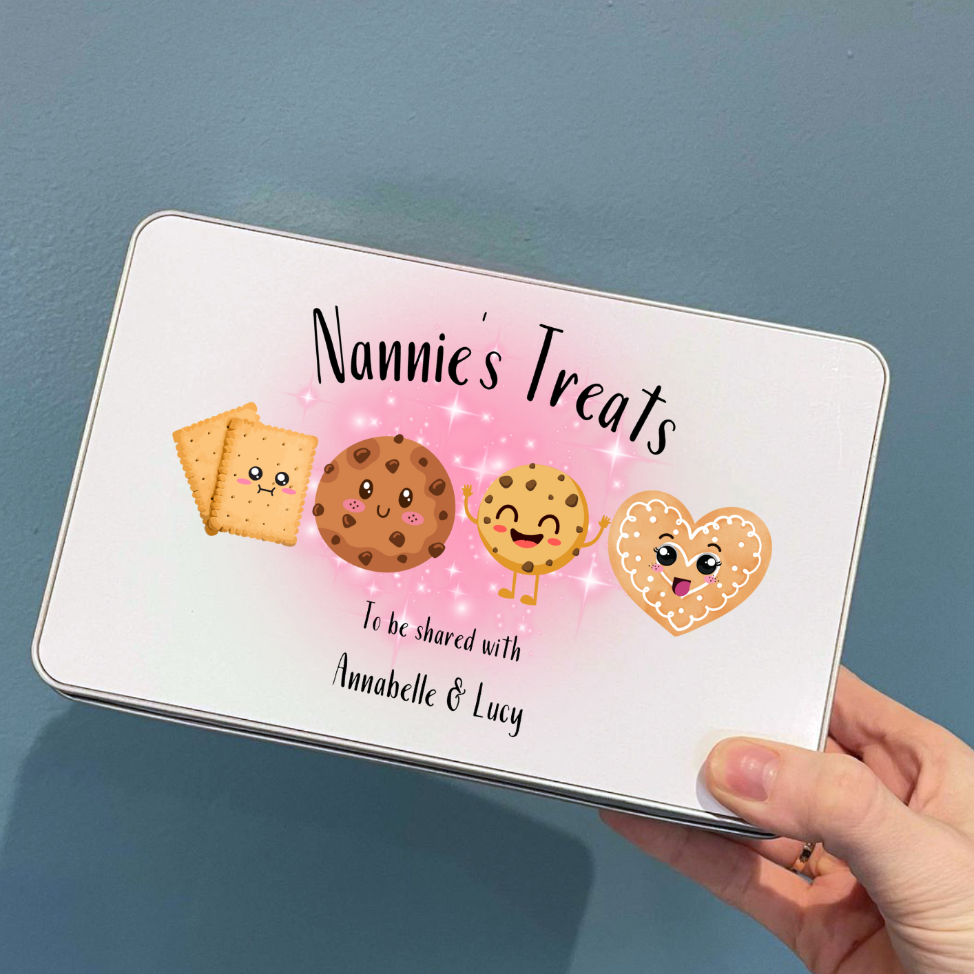 Personalised Nannie's Biscuit & Treats Tins