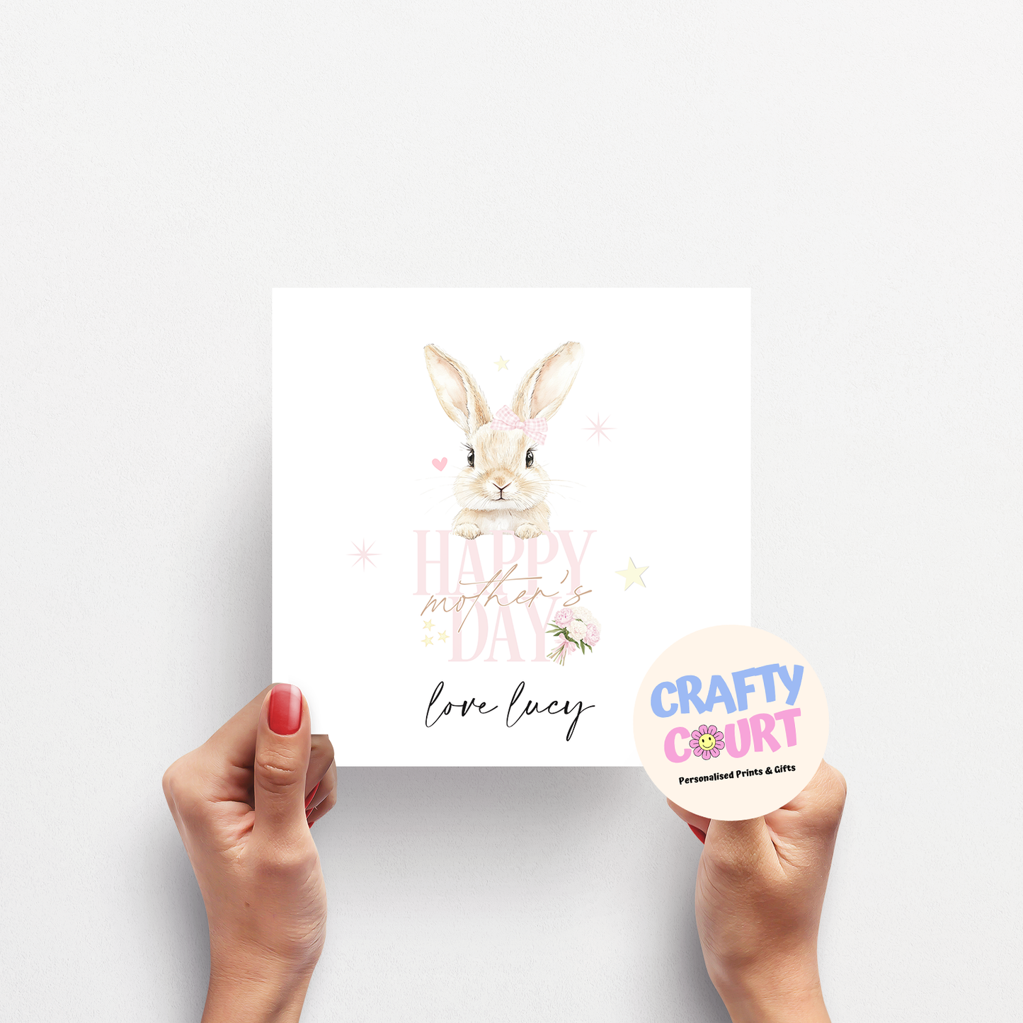 Personalised Mother's Day Card: Bunnies