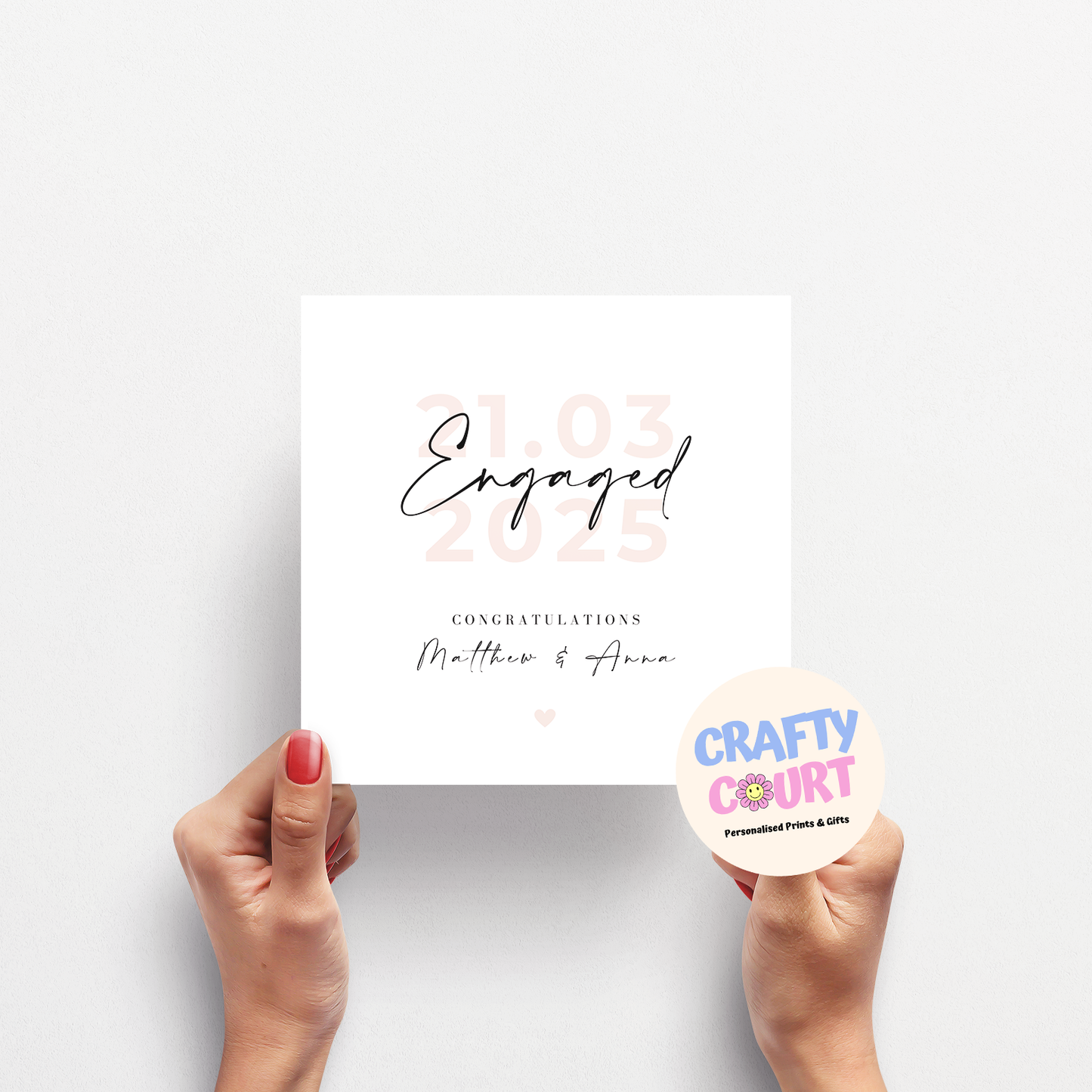 Personalised Engagement Card