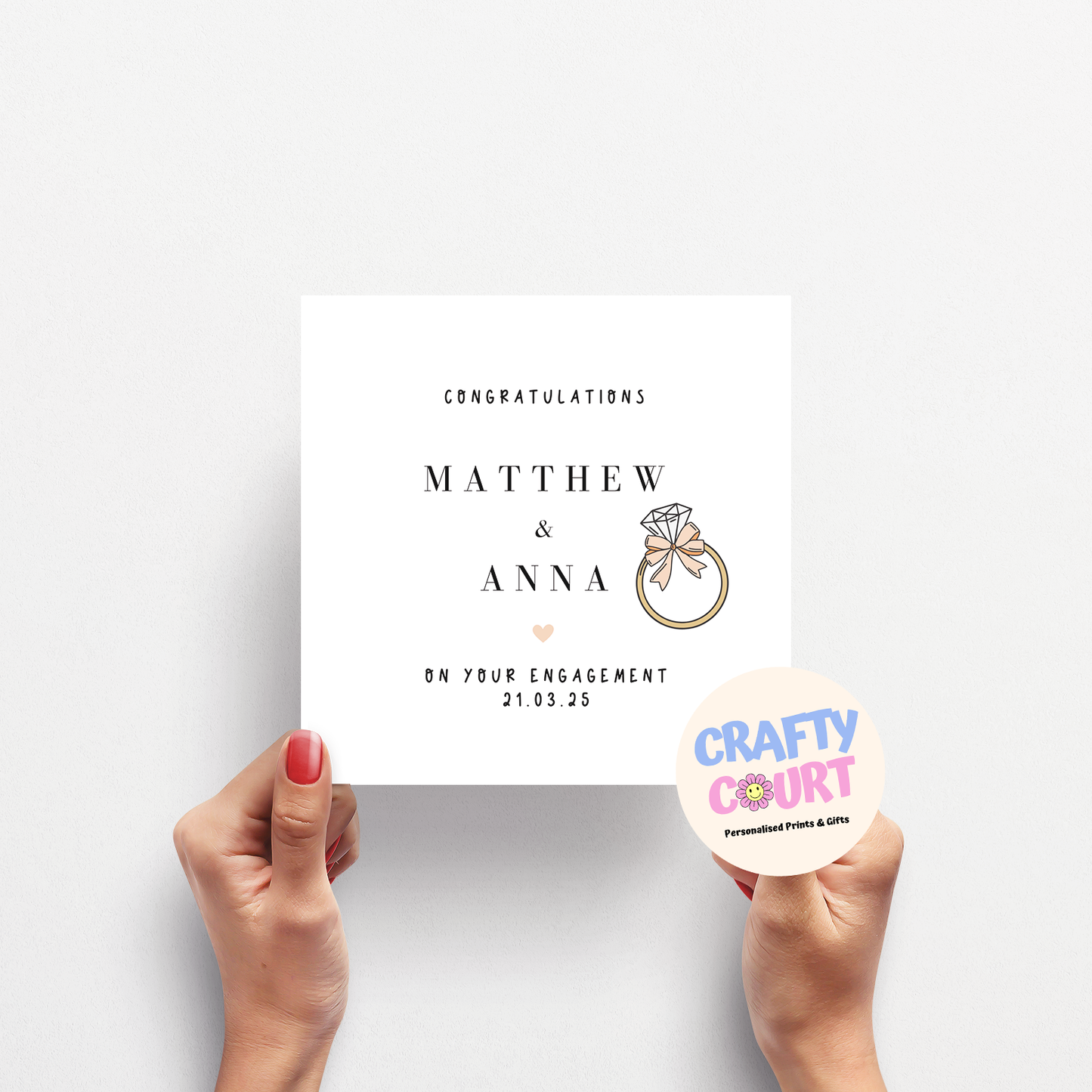 Personalised Engagement Card: Ring