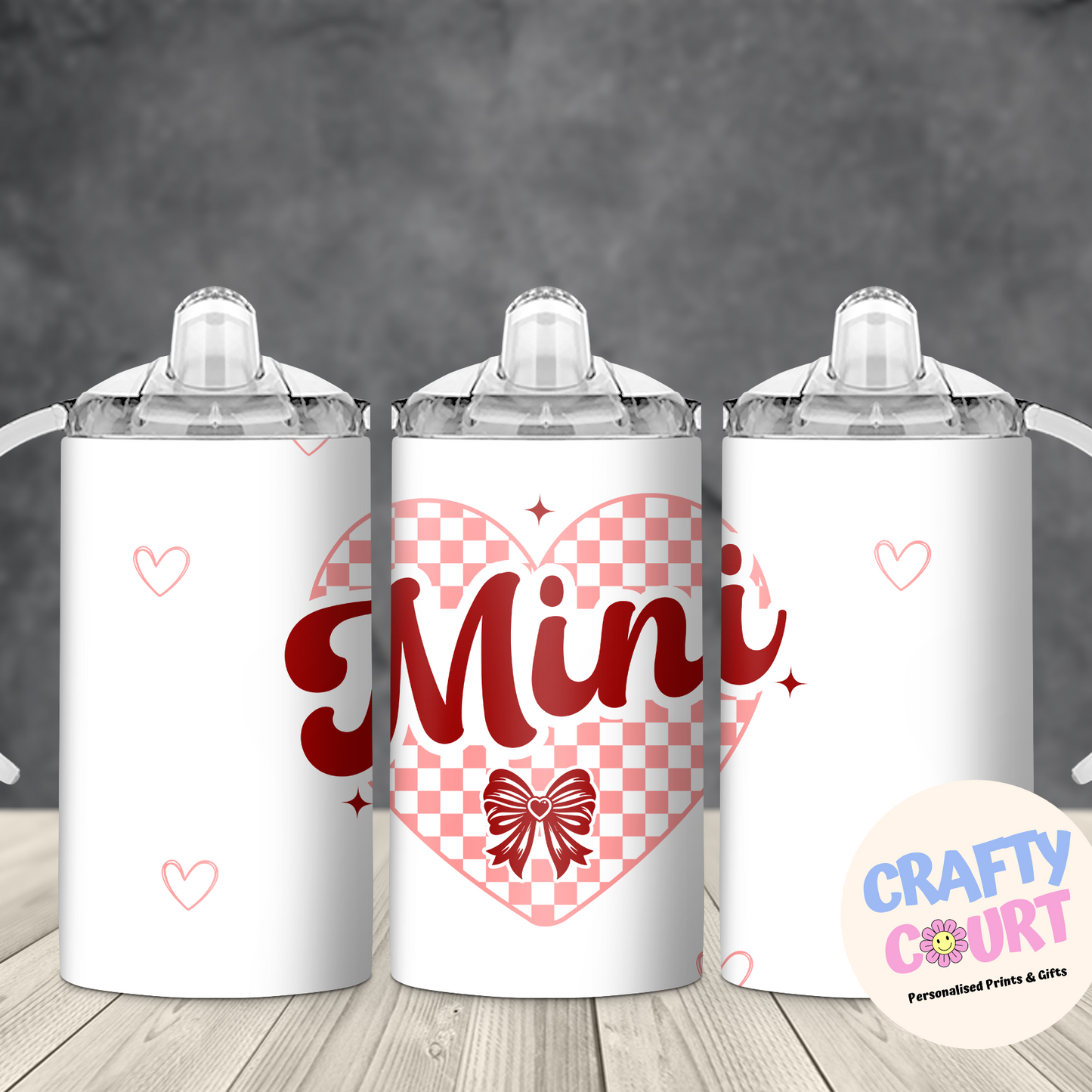 Steel Tumbler Set: Mama & Mini Retro Valentines