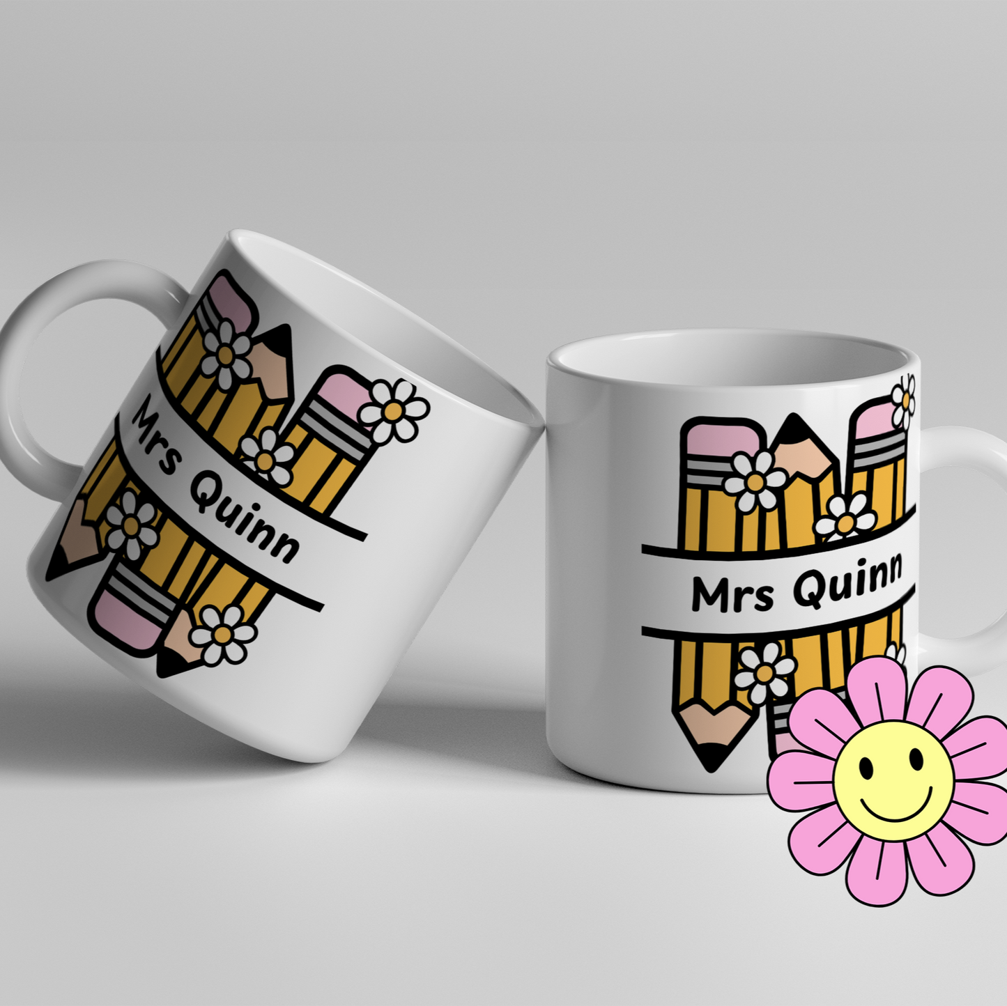Personalised Teacher Mug: Pencils