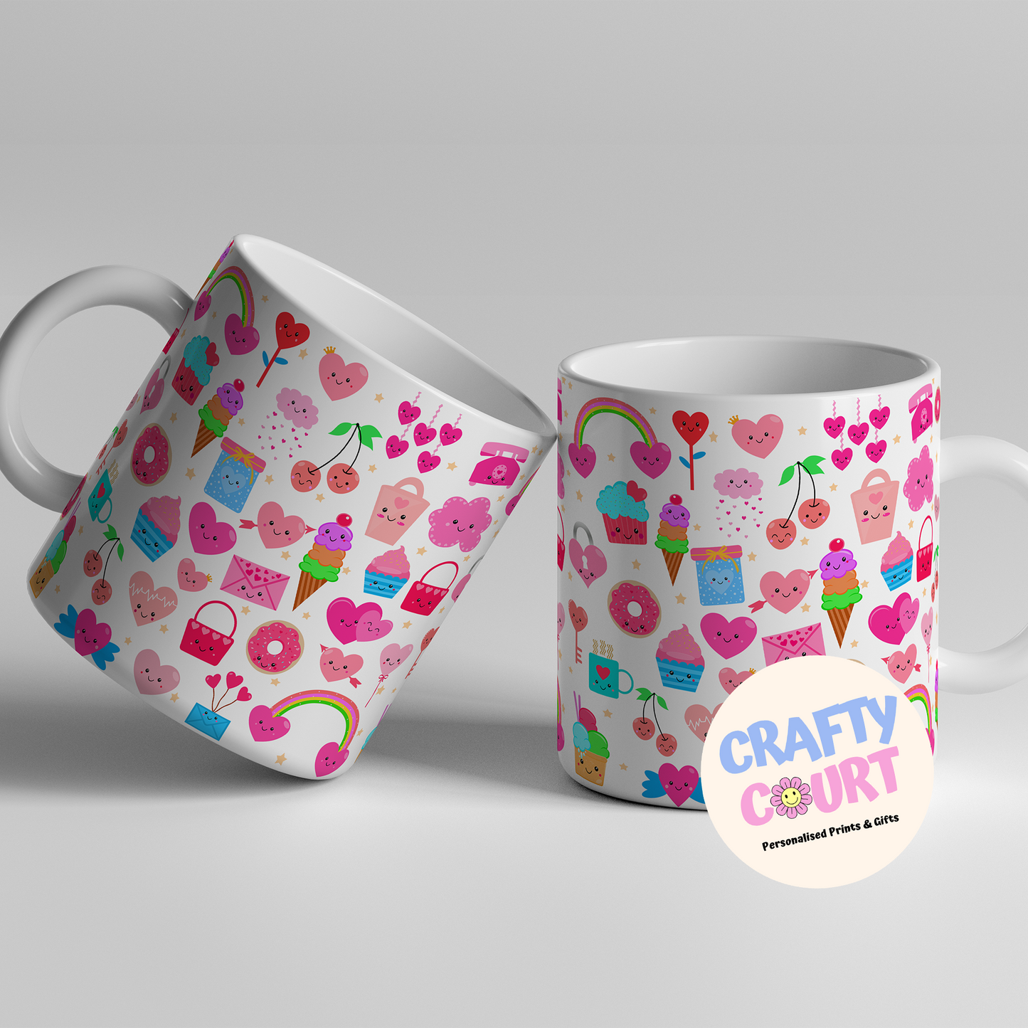 Cute Kawaii Valentines Mug