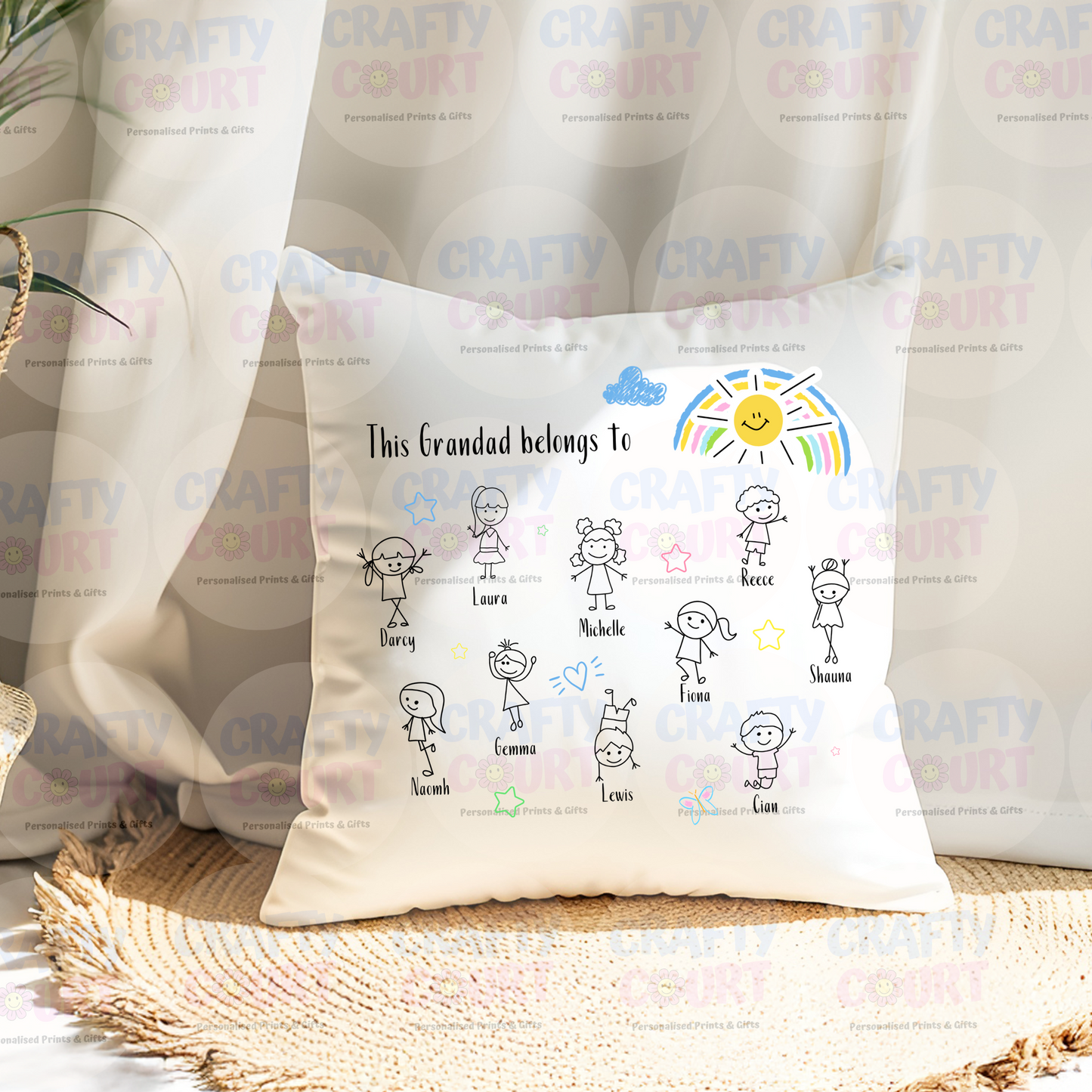 Personalised Cushion for Grandad: This Grandad belongs to
