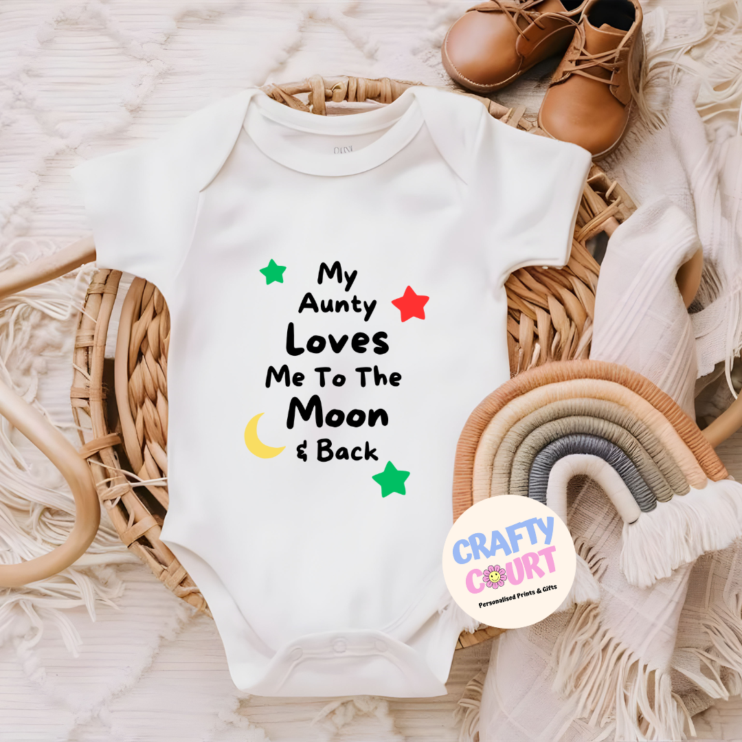 Loves Me To The Moon & Back Baby Vest