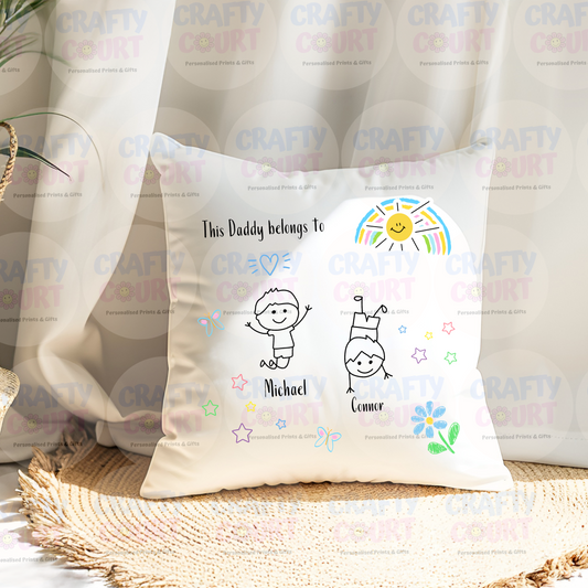 Personalised Cushion for Dad: This Dad belongs to