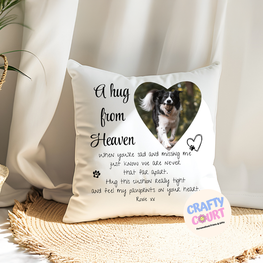 Personalised Pet Memorial Cushion: A Hug From Heaven