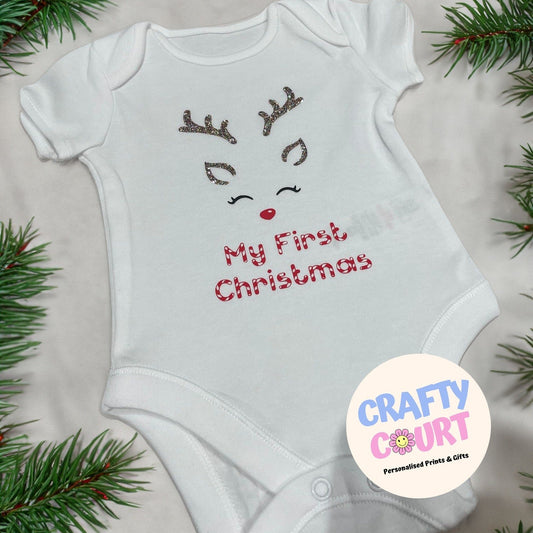 My First Christmas Baby Vest - 1