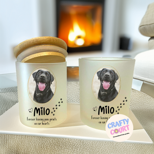 Personalised Remembrance Candle Jar & Tea Light: Pet