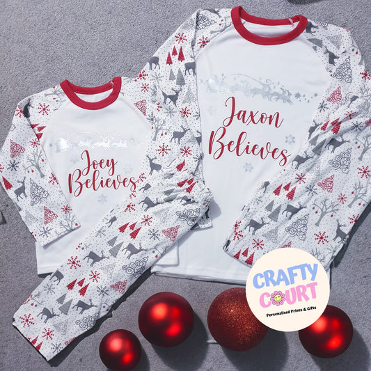 Personalised Kids Christmas Pyjamas