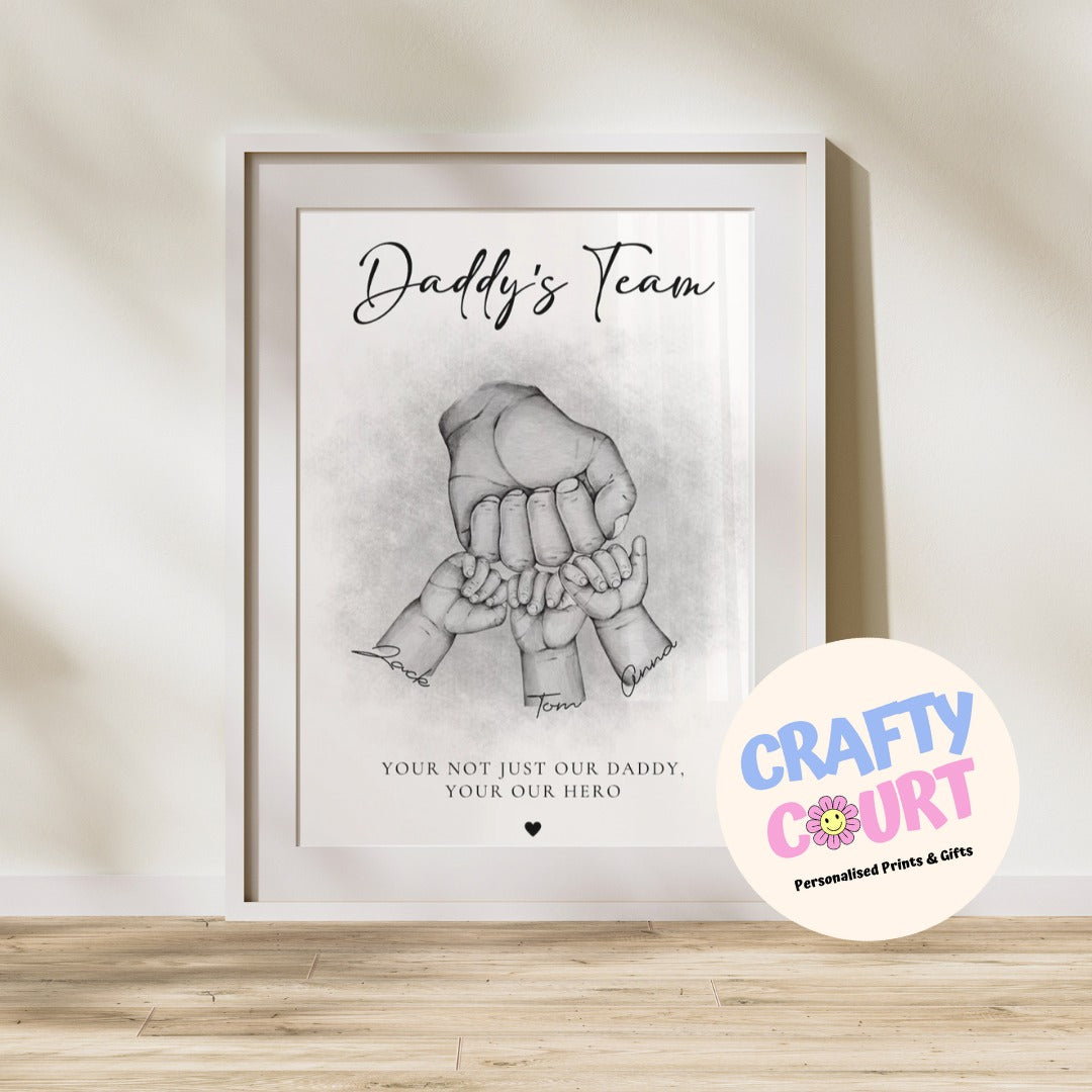 Personalised Dads Team Print