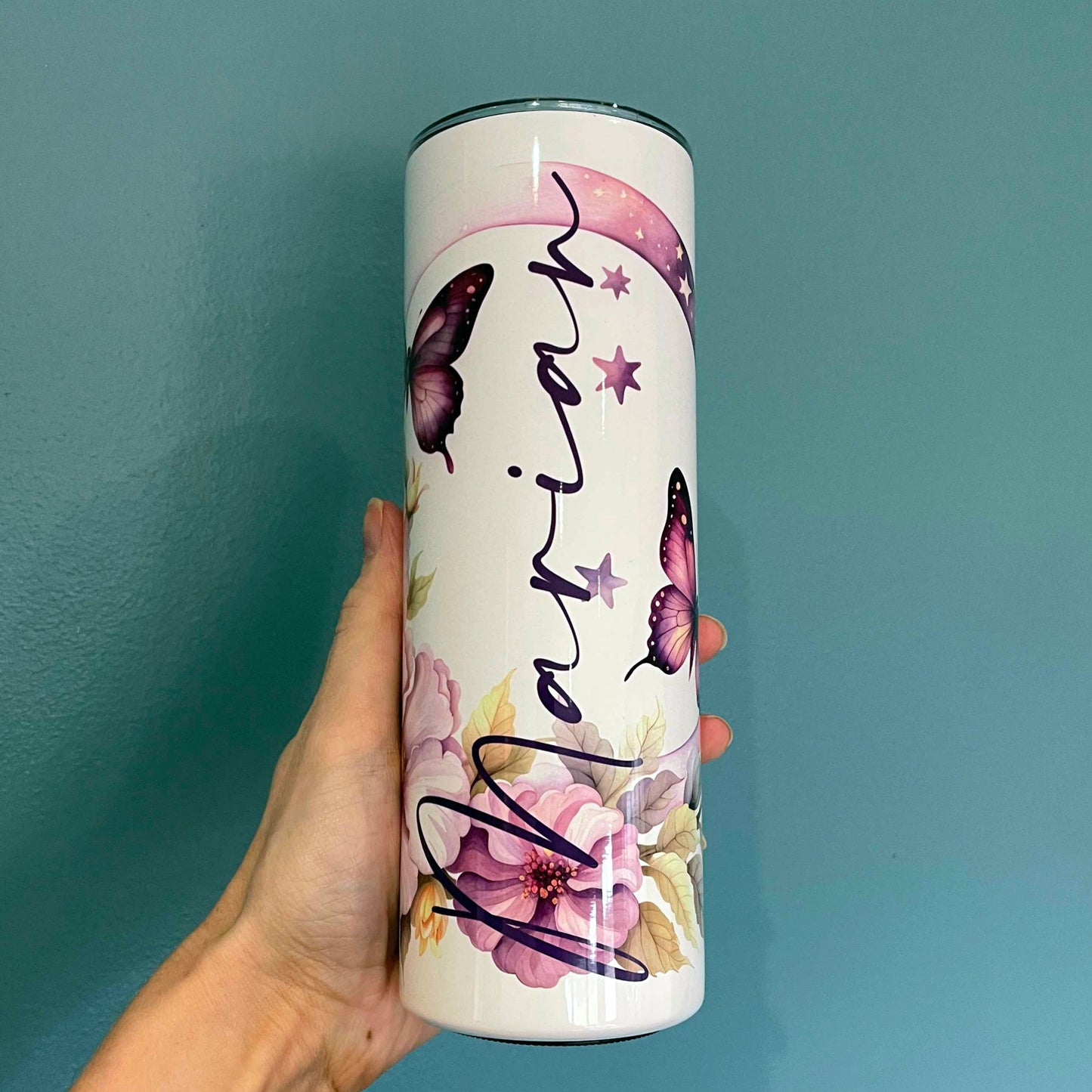 Personalised 20oz Steel Butterfly Tumbler