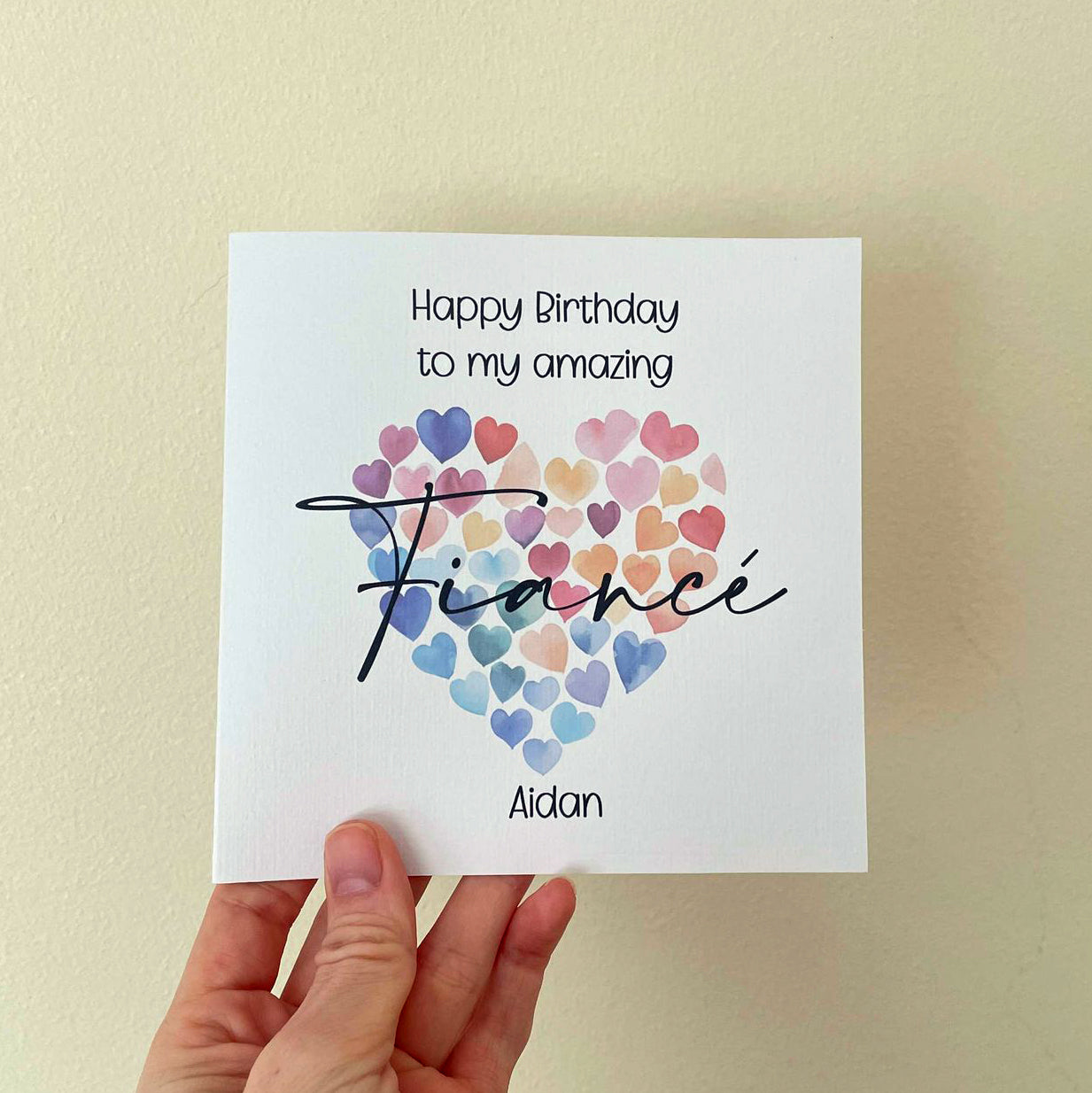 Personalised Fiancé Birthday Card