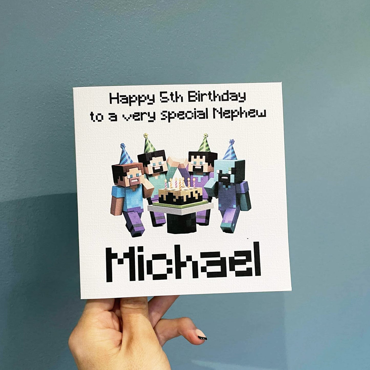 Personalised Kids Gamer Birthday Card