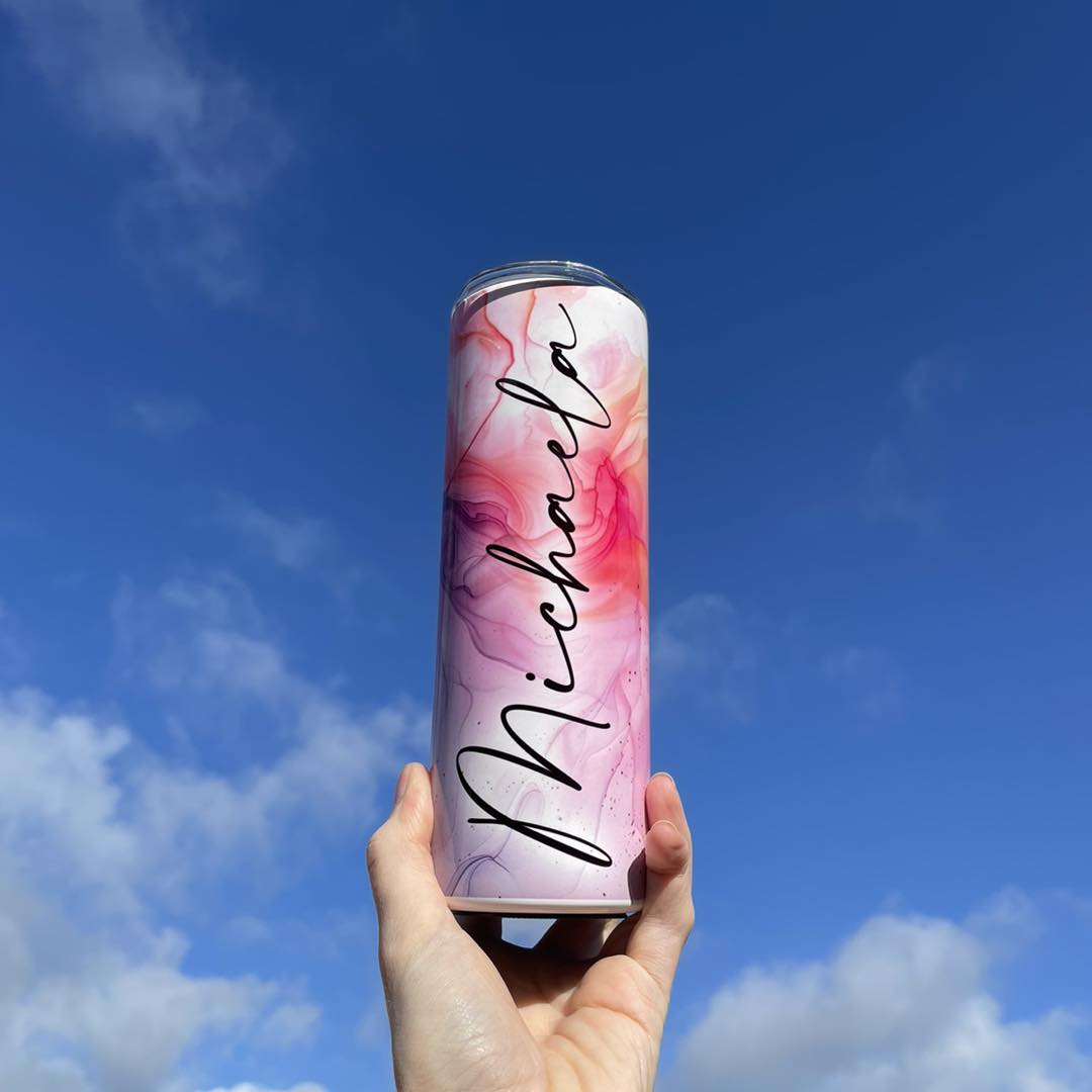 Personalised 20oz Steel Colour Splash Tumbler