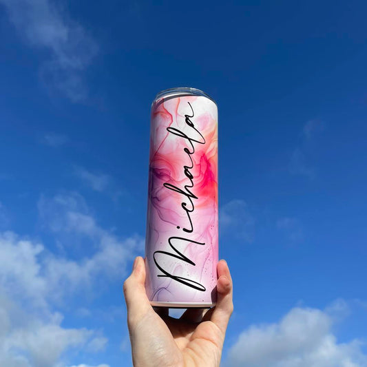 Personalised 20oz Steel Colour Splash Tumbler