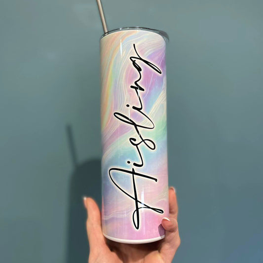 Personalised 20oz Steel Colour Splash Tumbler