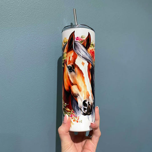 Personalised 20oz Steel Horse Tumbler 2