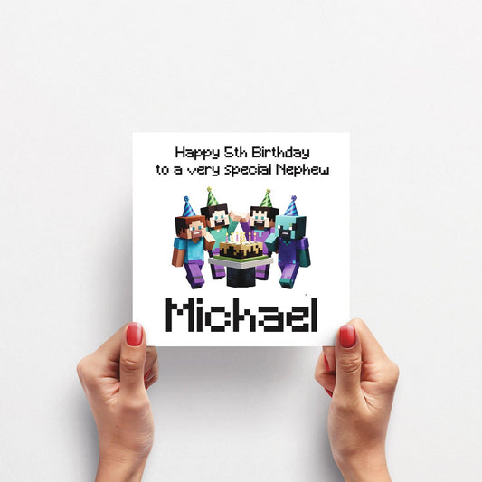 Personalised Kids Gamer Birthday Card