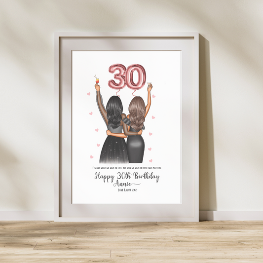 Personalised Friend / Sister Birthday Print