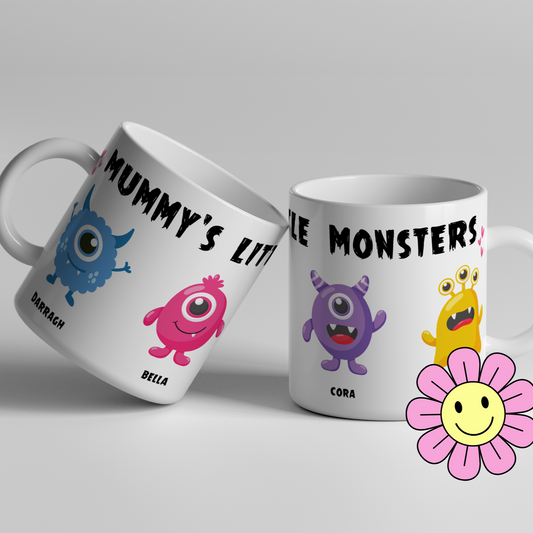 Personalised Mug for Mum: Little Monsters