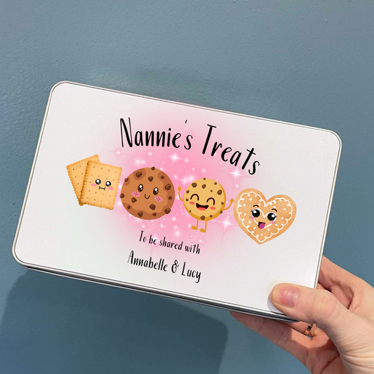 Personalised Nannie's Biscuit & Treats Tins