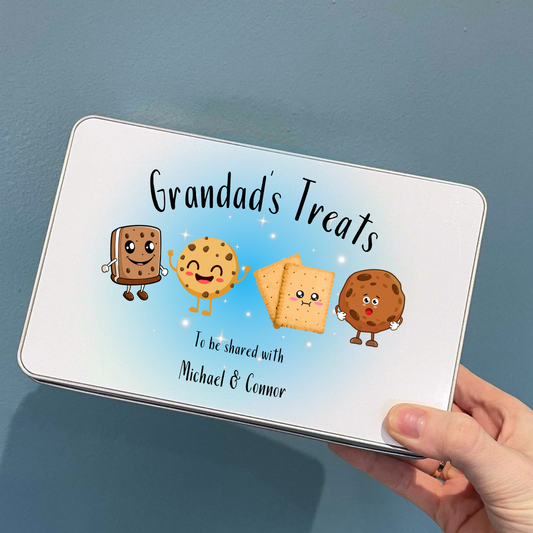 Personalised Grandad's Biscuit & Treats Tins