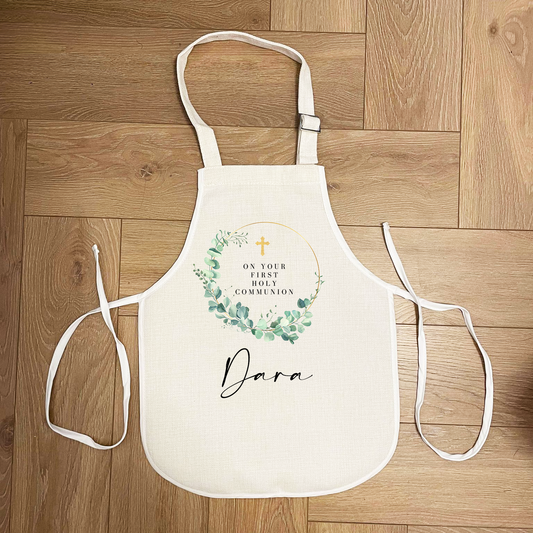 Personalised Kids Holy Communion Apron: Neutral