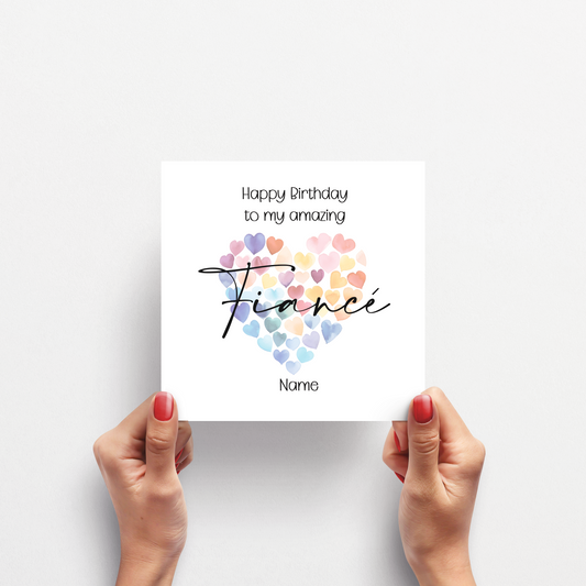 Personalised Fiancé Birthday Card
