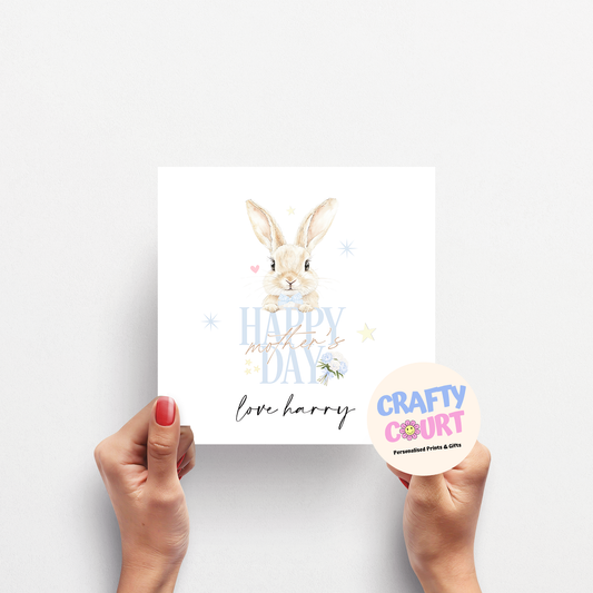 Personalised Mother's Day Card: Bunnies
