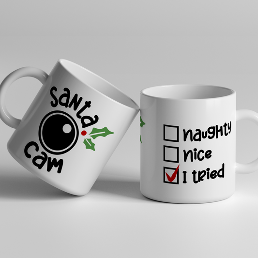 Santa Cam Christmas Mug