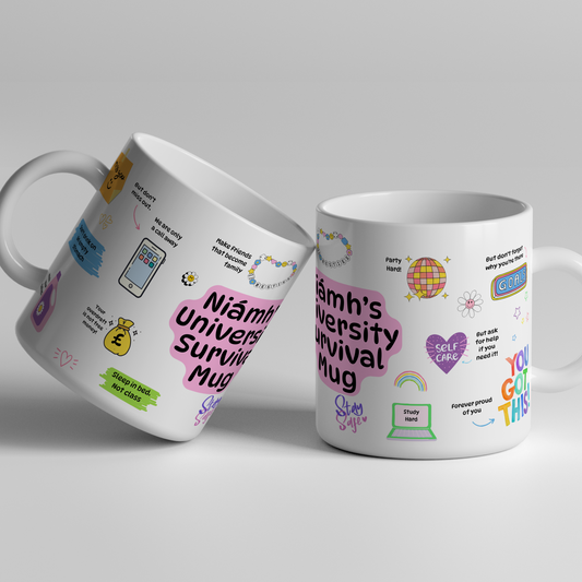Personalised University Survival Mug