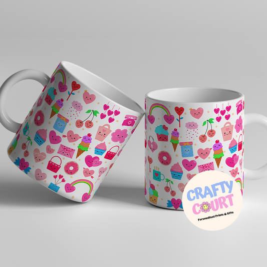 Cute Kawaii Valentines Mug